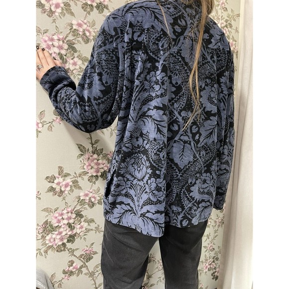 Marimekko Mika Pirainen Finland Velvet Buttons Cardigan Top Sz XL - Picture 6 of 10